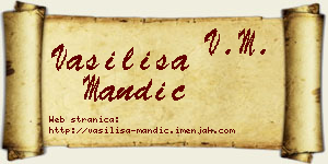 Vasilisa Mandić vizit kartica